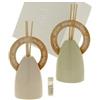 PuntoCasaStore® 1 Pz Arco profumatore diffusore in porcellana con cerchio in legno con scritte h
