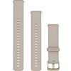 Garmin Cinturino Originale serie Forerunner 255S, 265S, Venu 3S, 2S, vivoactive 4S e vivomove 3S, 18mm, Sgancio rapido, Silicone, French Gray & Soft Gold