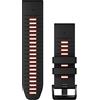 Garmin Cinturino Originale Garmin per epix 2 Pro, 26mm, QuickFit, Silicone, Black & Flame Red