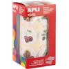 APLI Kids 20052 - Rotolo di gommette educative rotonde da 33 mm con illustrazioni sugli alberi e sui loro frutti.