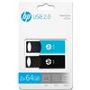 HP 2 PENDRIVE HP V212W 64GB USB 2.0 PACK 2 PZ 64 GB - USB 2.0 HPFD212-64-TWIN Drive