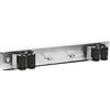 Amig - Appendiabiti a rulli in acciaio inox Mod.761 per 2 scope, mozzi o altri utensili - Appendi scope per parete, armadio o porta con viti - Misure 280 x 50 x 45 mm