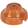 FANTON Rosone liscio in ceramica colore terracotta Ø 90 mm in porcellana per lampade a sospensione e cavo tessile 84028TC