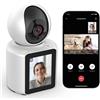 SHIWOJIA Telecamera WiFi Interno, Telecamera Monitor Anziano/Bambino con Chiamat