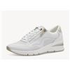Tamaris Sneakers Tamaris 1-23761-42 bianca e oro con cerniera, zeppa 5 cm