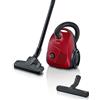 Bosch Serie 2 BGBS2RD1H, Aspiratore da Slitta con Sacchetto, Rosso - NUOVO