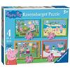 Ravensburger Puzzle Peppa Pig 4 Stagioni, Puzzle 4 in a Box, Età Consigliata 3+,