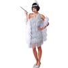 Guirca Costume Charleston Silver Anni '20/'30 Colore Argento TG S/M/L Carnevale