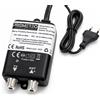 Alpha elettronica Alimentatore per amplificatore antenna TV 12V 200Ma con connettori F - 1 Ingress