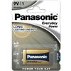 Panasonic Batteria Transistor 9V Alcalina EVERYDAY POWER 1pz 6LR61EPS 1BP Panasonic