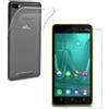 Per WIKO LENNY 3 COVER CUSTODIA SILICONE TRASPARENTE + PELLICOLA VETRO TEMPERATO