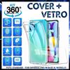 COVER TRASPARENTE + PELLICOLA VETRO TEMPERATO PER MOTOROLA MOTO E5 PLUS + TPU