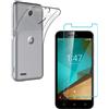 Per VODAFONE SMART PRIME 7 COVER CUSTODIA SILICONE + PELLICOLA VETRO TEMPERATO