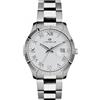 LORENZ GINEVRA 026978II Orologio Uomo Bianco Acciaio Numeri Romani Quarzo 38 mm