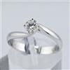 roger gems Anello donna solitario con diamante ct 0,33 (g-if) oro bianco 18kt