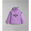 NAPAPIJRI Giacca Bambina Napapijri Cappuccio Logo Tasca Marsupio K Rainforest Lavanda
