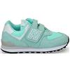 NEW BALANCE SCARPE BAMBINA NEW BALANCE YV574 EL JUNIOR CLASSIC SNEAKERS CASUAL VERDE ACQUA