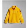 NAPAPIJRI Felpa Uomo Napapijri in Pile Collo Alto Logo Inverno Sport Teide Giallo