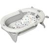 DecHome Vasca Bagnetto Neonati Pieghevole 81.5x50.5x23.5 Grigio Bianco 14ek400 DecHome