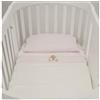 NANAN Lenzuola Lettino Ovale Neonato Set Letto Federa/ Sopra/Sotto Rosa - Puccio Nanan