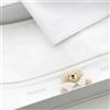 NANAN Lenzuola Carrozzina Neonato Set Letto Federa + Sopra + Sotto Bianco - Tato Nanan