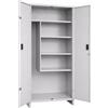 TERRY Armadio da Esterno Portascope in Metallo 175x60x40 cm Grigio TERRY