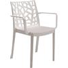 BICA Sedia per Esterni Impilabile Polipropilene 58x55x82 cm Bianco Matrix BICA