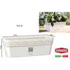 Fioriera Balconcino Cloe Con Riserva D'acqua 50 Cm - Stefanplast Colore Bianco/Travertino - 4