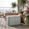 TERRY Cassapanca contenitore Baule da esterno in Plastica 97x54x57 Grigio TERRY