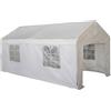Lifeingarden Gazebo 6x3 mt in Metallo Copertura Top in Poliestere Bianco Lifeingarden
