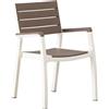 KETER Sedia per Esterni Impilabile Braccioli 58x58x86 Bianco/Cappuccino Harmony KETER
