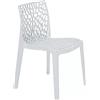 Grandsoleil Sedia per Esterni Impilabile Plastica 80x52x51 cm Bianco Gruvyer Grandsoleil