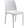 BICA Sedia per Esterni Impilabile Polipropilene 47x55x82 cm Bianco Perla BICA