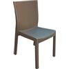 DIMAPLAST Sedia per Esterni Resina 42x55x86 cm Tortora Panarea DIMAPLAST