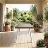 KETER Tavolo da Giardino Allungabile 160-240x100x74 cm Bianco/Tortora Harmony KETER