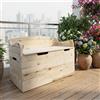 DELTA TRADE Cassapanca contenitore Baule da esterno in Legno 100x40x60 cm DELTA TRADE