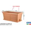 Bama Sottovaso fioriera effetto legno cm 80 - Plantì Shop