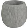 VivaGarden Vaso Piccolo Bordeaux in Fibra di argilla cm 16x16x14,5 h Grigio VivaGarden