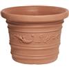 Telcom Vaso tondo in resina festonato 60xh44cm per piante e fiori giardino PRESTIGE