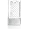 Bama Fioriera per Esterni con Grigliato Rettangolare 80x42x150 cm Bianco Separe' Bama