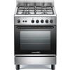 La Germania Cucine a Gas S64021X-24 Cucina estetica inox, Forno Piano lavoro 4 f