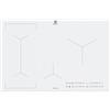 Electrolux Piano cottura ad Induzione 4 Fuochi 78 cm Bianco Electrolux EIL83443BW