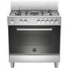 La Germania Cucina a Gas 5 Fuochi La Germania Forno Elettrico 80x50 cm Inox FTR855EXV