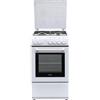 De Longhi Cucina a Gas con Forno Elettrico 4 Fuochi 50x50 cm Bianco DL554EW De Longhi