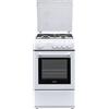 De Longhi Cucina a Gas 4 Fuochi Forno a Gas 50x50 cm Bianco DL 554 GW De Longhi