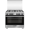 Glem Gas Cucina a Gas 5 Fuochi Forno a Gas Ventilato 90x60 cm Inox SA965VI Glem Gas