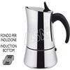 ILSA Caffettiera Induzione 4 tazze Moka Acciaio Inox 18/10 00880040ICC Elly ILSA