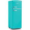 Severin Frigorifero Doppia porta 208 Lt Cl E Statico Turchese RKG 8934 Retrò Severin