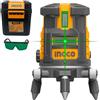 Ingco Livella laser autolivellante 360° Raggio Verde professionale interni 30 mt