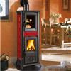 La Nordica Extraflame stufa a legna Gemma forno maiolica bordeaux 7,2 kw 206 m³
